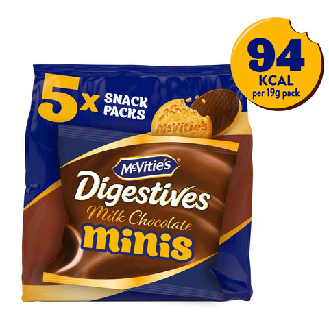 McVitie's Chocolate Digestive Mini's Multipack Biscuits - 5x19g