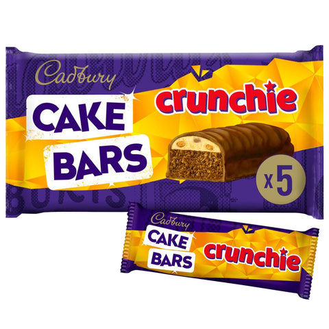 Cadbury Cake Bars Crunchie - 5 Pack - British Snacks