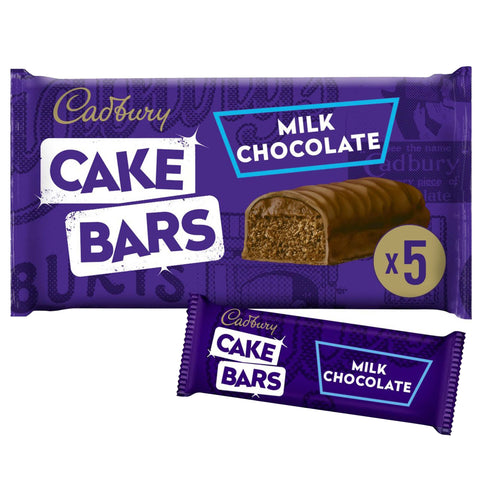 Cadbury Milk Chocolate Cake Bars - 5 Pack - British Snacks