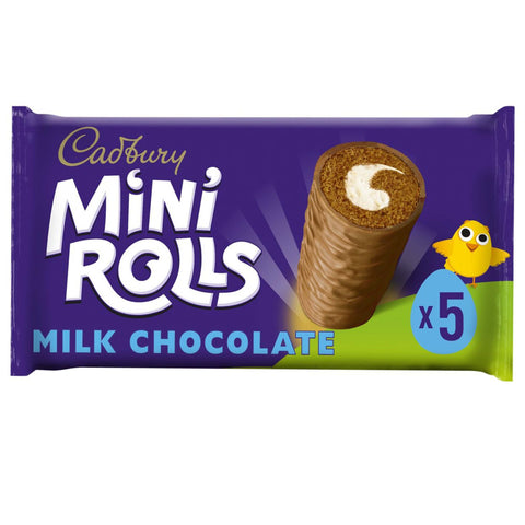 Cadbury Milk Chocolate Mini Rolls Cakes - 5 Pack - British Snacks