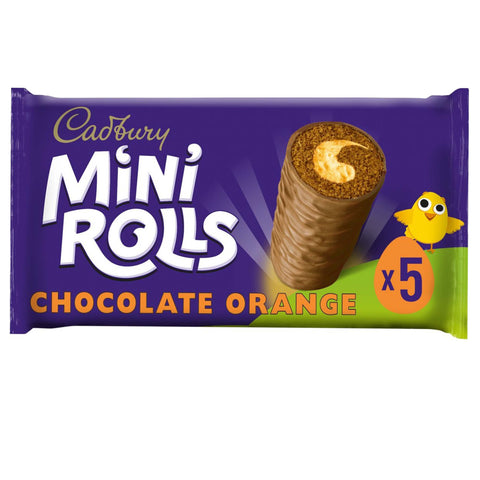 Cadbury Orange Mini Rolls - 5 Pack - British Snacks