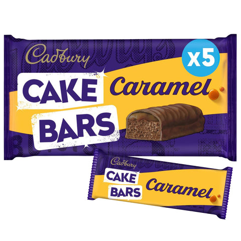 Cadburys Caramel Cake Bars - 5 Pack - British Snacks