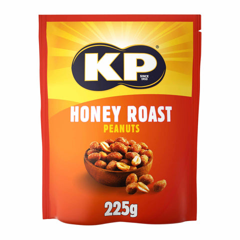 KP Honey Roast Peanuts - 225g - BRITISH SNACKS