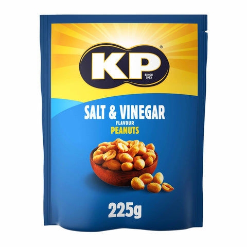 KP Peanuts Salt and Vinegar Flavour - 225g - British Snacks