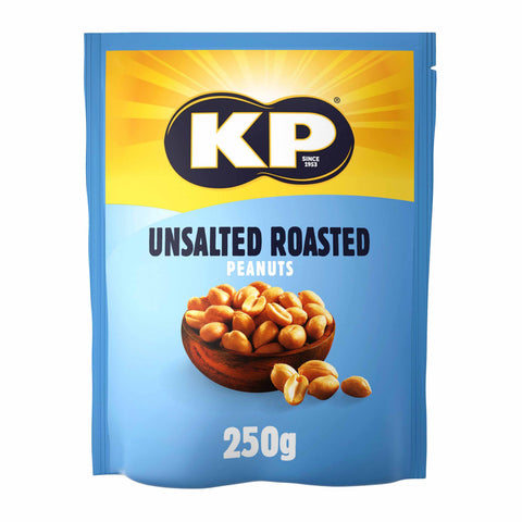 KP Roasted Peanuts Unsalted - 250g - British Snacks