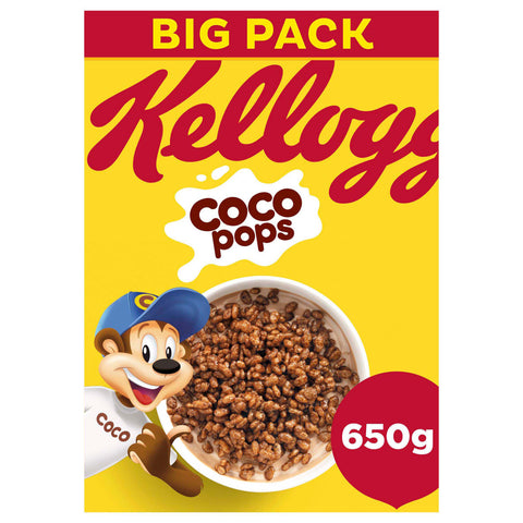 Kellogg's Coco Pops Chocolate Breakfast Cereal - 650g - Breakfast Cereal for Expats