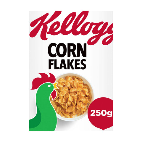 Kellogg's Corn Flakes Breakfast Cereal - 250g - British Cereal for British Snacks