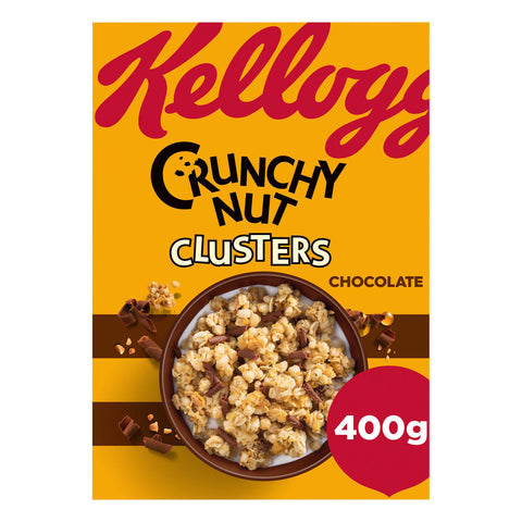 Kellogg's Crunchy Nut Chocolate Clusters Breakfast Cereal - 400g - British Cereals for Expat