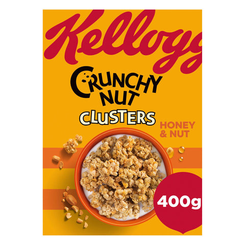 Kellogg's Crunchy Nut Honey & Nut Clusters Breakfast Cereal - 400g - British Cereals for Expats