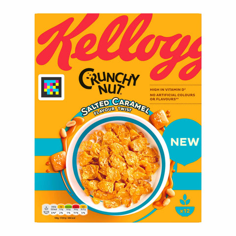 Kellogg's Crunchy Nut Salted Caramel Breakfast Cereal - 375g - British Cereal for British Expats