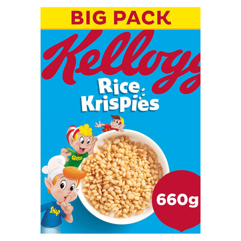 Kellogg's Rice Krispies Breakfast Cereal - 660g - British Cereal Snacks