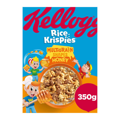 Kellogg's Rice Krispies Multigrain Honey Flavour Breakfast Cereal - 350g - British Cereal & Snacks