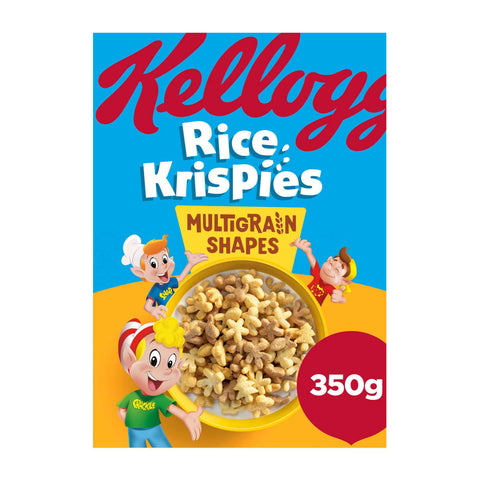 Kellogg's Rice Krispies Multigrain Shapes Breakfast Cereal - 350g - British Cereals for Expats