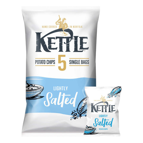 Kettle Chips Lightly Salted Multipack Crisps (5x25g) - British Multipack Snacks