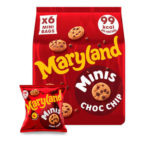 Maryland Cookies Chocolate Chip Minis x6 - British Snacks