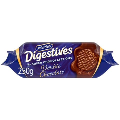 McVitie's Digestives Double Chocolate Biscuits - 250g - British Snacks