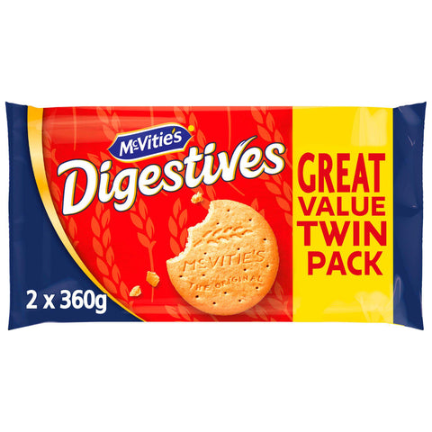 McVitie's Digestives The Original Biscuits Twin Pack - 2x360g - British Snacks