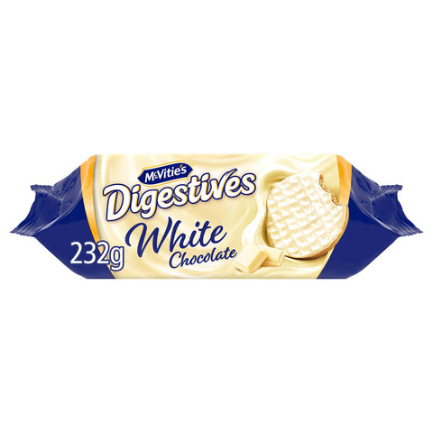 McVitie's Digestives White Chocolate - 232g - British Snacks