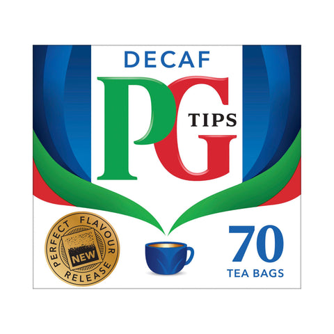 PG Tips Decaffeinated Tea Bags x70 230g - British Snacks