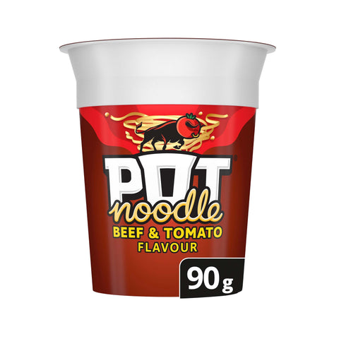 Pot Noodle Beef & Tomato - 90g - British Snacks