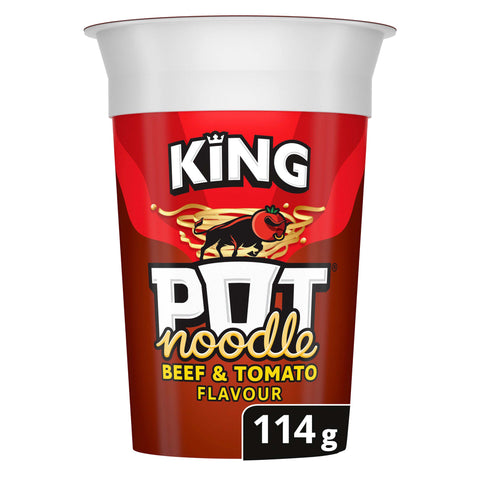 Pot Noodle King Pot Beef & Tomato - 114g - British Snacks