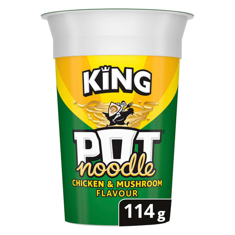 Pot Noodle King Pot Chicken & Mushroom - 114g - British Snacks and Noodles