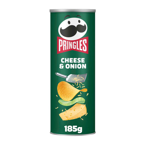 Pringles Cheese & Onion Sharing Crisps - 185g - British Snacks