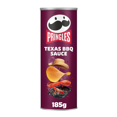 Pringles Texas BBQ Sauce Flavour Sharing Crisps - 185g - British Snacks