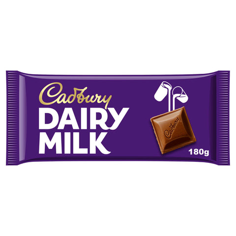 Cadbury Dairy Milk Chocolate Bar - 180g - British Snacks