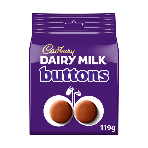 Cadbury Dairy Milk Giant Buttons Chocolate Share Bag - 119g - British Snacks