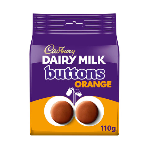 Cadbury Dairy Milk Orange Giant Buttons Chocolate Bag - 110g - BRITISH SNACKS