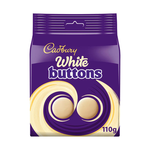 Cadbury White Chocolate Giant Buttons - 110g - British Snacks