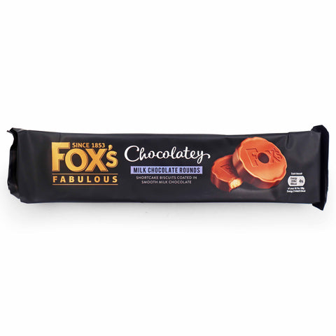 Fox's Biscuits Chocolatey Milk Chocolate Rounds - 130g - British Snacks