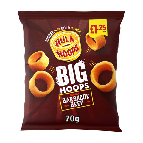 Hula Hoops Big Hoops BBQ 70g – (£1.25 Bag) - British Crisps