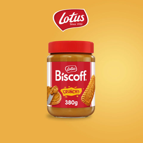 Lotus Biscoff Biscuit Crunchy Spread - 380g - BRITISH CLASSIC SNACKS