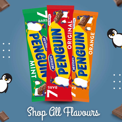 McVitie's Penguin Orange Chocolate Biscuit Bar - 7x24.6g - British Chocolates