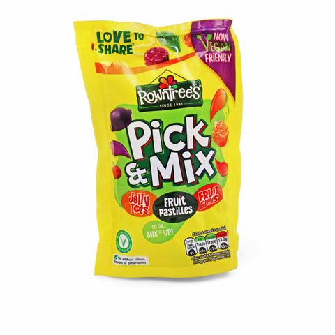 Rowntree's Pick & Mix Vegan Friendly Sweets Sharing Bag - 150g - British Snacks