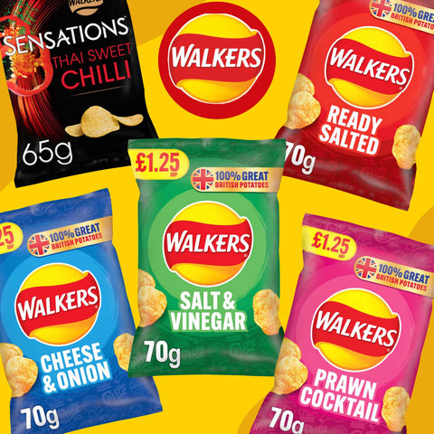 Walkers Prawn Cocktail Crisps 70g - (£1.25 Bag) - British Classic Gifts