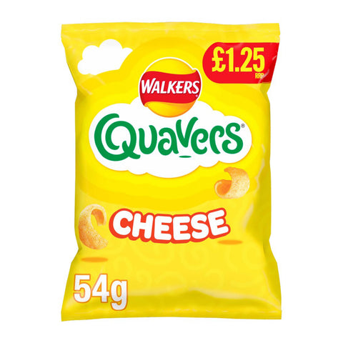 Walkers Quavers Cheese 54g – (£1.25 Bag) - British Crisps