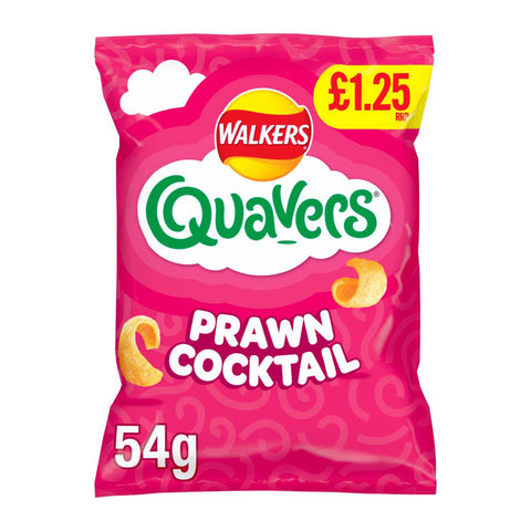 Walkers Quavers Prawn Cocktail 54g – (£1.25 Bag) - British Snacks