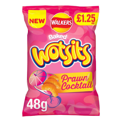 Wotsits Prawn Cocktail 48g – (£1.25 Bags) - British Classic Crisps